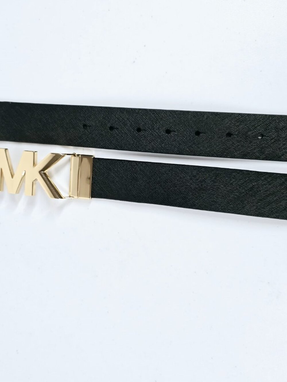 Michael Kors Reversible Leather Belt M Black Gold Buckle NWT